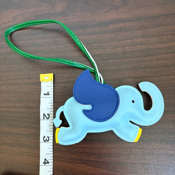 Elephant Bag Charm Dumbo Pegasus Bag Charm Blue New - Picture 4 of 4